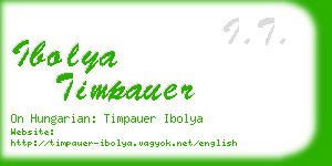 ibolya timpauer business card